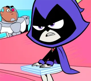 🖤 Raven Юные титаны, Мультфильм, Анимация, Рейвен, Киборг telegram sticker