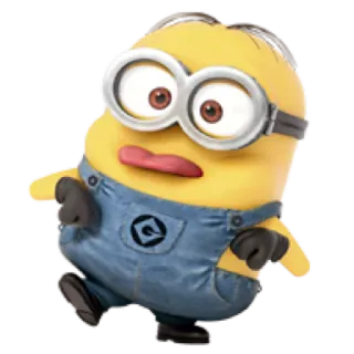 😝 Minion Despicable Me Minion, Hoạt hình, Vàng, Nhân vật, Hài hước whatsapp sticker