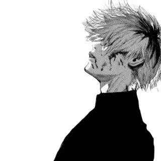 🖤 Ken Kaneki Tokyo Ghoul tokyo ghoul, ken kaneki, anime, mangá, ghoul, gore, sangue telegram sticker