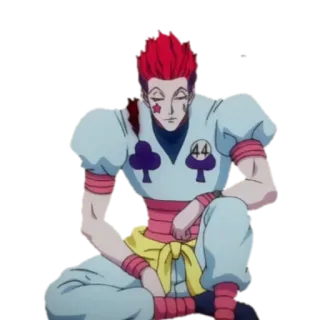 🤔 Hisoka Hunter x Hunter Hisoka, Hunter x Hunter, anime, manga, clown, character telegram sticker