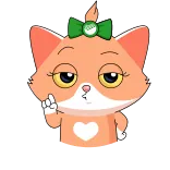 😑 고양이, 스티커, 가운데 손가락, 만화, 무례한 telegram sticker