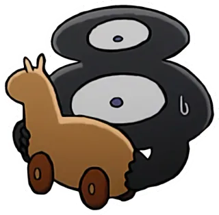 😅 Monstre, Mignon, Jouet, Numéro Huit, Abstrait telegram sticker