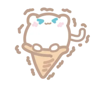 🍦 helado, oso, lindo, dibujos animados, postre, comida telegram sticker