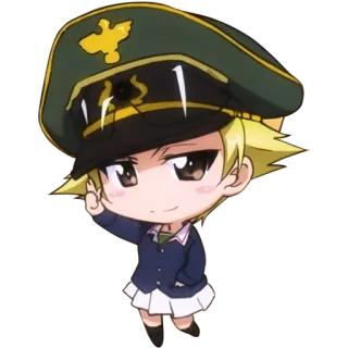 😏 Anime, Manga, Chibi, Uniform, Militär whatsapp sticker