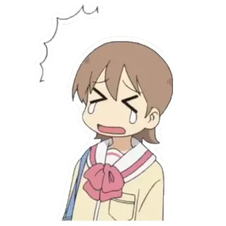 😢 anime, piangere, triste, cartone animato, ragazza, lacrime, arrabbiato/a telegram sticker