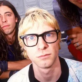😐 Kurt Cobain músico, cantor, guitarrista, Nirvana, Kurt Cobain, banda de rock telegram sticker