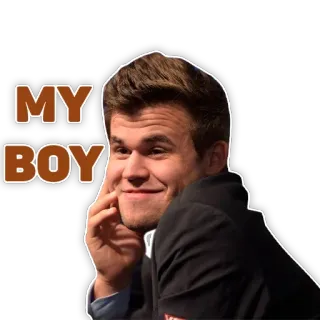 😉 MY BOY my boy, magnus carlsen, chess, meme telegram sticker
