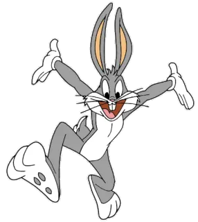 🏃‍♂️ Bugs Bunny Looney Tunes Dibujos animados, Conejo, Conejo, Divertido, Clásico, Warner Bros telegram sticker