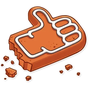 👍 biscoito, joinha, comida, assar, sobremesa, doce telegram sticker