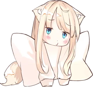 😗 อนิเมะ, การ์ตูน, น่ารัก, จิบิ, แมว, คาวาอิ, มังงะ telegram sticker