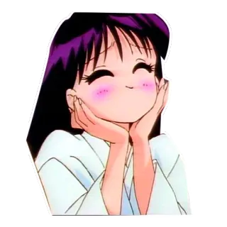 😙 anime, cartoon, girl, happy, cute telegram sticker
