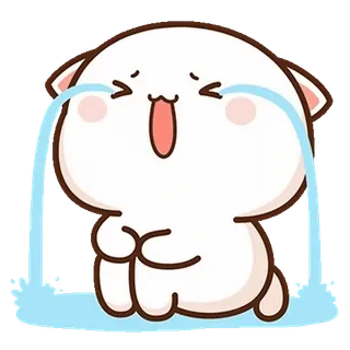 ⭐ crying, sad, emoticon, cartoon, tears telegram sticker