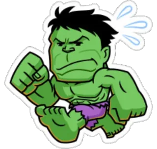 😓 Hulk Hulk, Marvel, zangado, super-herói, banda desenhada telegram sticker