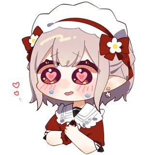 😍 anime, manga, cute, cartoon, kawaii, maid, elf, girl telegram sticker