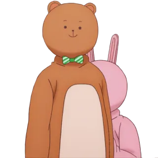 🧸 bear, bunny, animal, cartoon, character telegram sticker