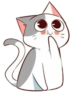 😸 แมว, การ์ตูน, สติกเกอร์, สัตว์, น่ารัก, ภาพประกอบ whatsapp sticker