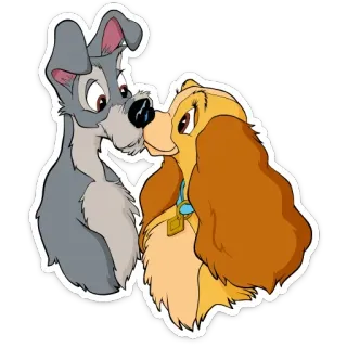 Леди и Бродяга :: @TgSticker telegram stickers
