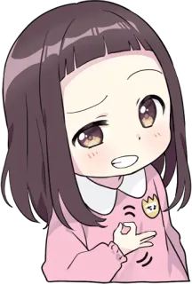 👌 Anime, Personagem, Sinal de OK, Gesto, Meme telegram sticker