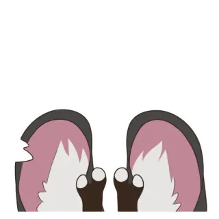 👂 uwu uwu, pattes de chat, mignon, kawaii, pattes d'animaux, mème whatsapp sticker