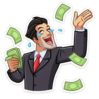 💸 argent, richesse, succès, affaires, cash, finance, riche whatsapp sticker