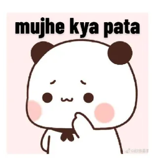 🤷‍♀ mujhe kya pata panda, bear, cartoon, cute, expression, question, idk, dunno whatsapp sticker