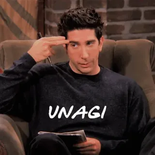 🤞 Ross Geller Friends UNAGI Amis, Ross Geller, Unagi, Comédie, Sitcom, Série TV telegram sticker