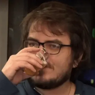 🍺 person, drinking, beer, glasses, adult telegram sticker