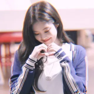 💖 mulher, coração, amor, fofo, garota, coreano, suéter whatsapp sticker