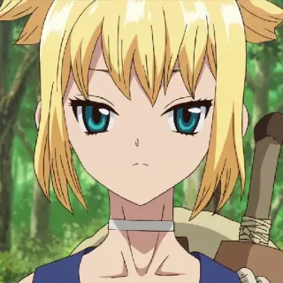 💈 Kohaku Dr. Stone Anime, blond, Krieger, stark, niedlich telegram sticker