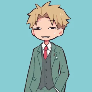 😏 Loid Forger Spy × Family Loid Forger, Spy x Family, Anime, Dessin animé, Personnage, Homme telegram sticker
