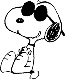 😎 Snoopy Peanuts 漫画, 犬, ピーナッツ, スヌーピー, サングラス telegram sticker