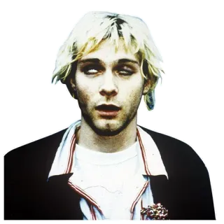 😡 Kurt Cobain músico, cantante, compositor, años 90, grunge telegram sticker