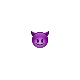 😈 diavolo, emoji, viola, malvagio, corna telegram sticker
