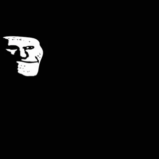 ⬛️ Trollface Meme, Internet, Troll, Lustig, Humor telegram sticker
