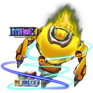 🌩 MAOE robot, giallo, futuristico, macchina, tecnologia, androide telegram sticker