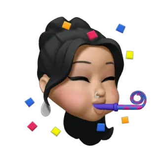 🎊 Memoji, Feier, Party, Konfetti, fröhlich, Freude whatsapp sticker