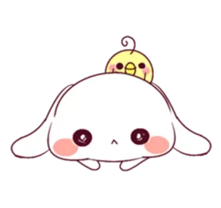 🕸 可爱, 卡哇伊, 动物, 小鸡, 卡通, 兔子 telegram sticker