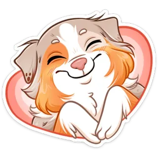 ⏺ собака, щенок, милый, животное, питомец, счастливый, улыбающийся telegram sticker