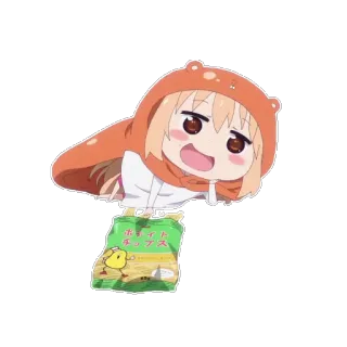 😋 ポテトチップス 动漫, 卡通, 零食, 薯片, 薯片, 可爱, 食物 whatsapp sticker