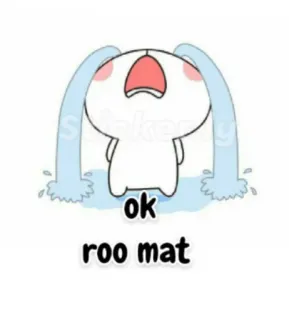 😭 ok
roo mat cartoon, crying, sad, emotion, character whatsapp sticker