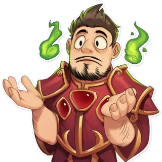 🤷‍♀️ персонаж, человек, фэнтези, маг, магия, волшебник, мультфильм telegram sticker