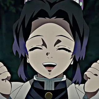 🦋 Shinobu Kocho Demon Slayer Anime, Demon Slayer, Shinobu Kocho, Senyum, Senang telegram sticker