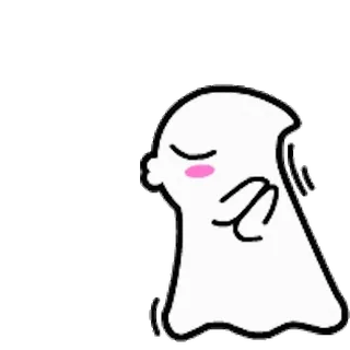 🩷 fantôme, mignon, dessin animé, effrayant, kawaii telegram sticker