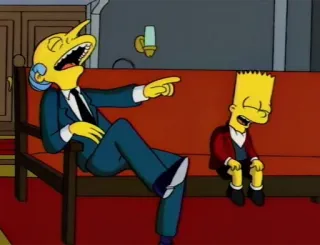 😂 Bart Simpson The Simpsons cartoon, Mr. Burns, TV show, animated, humor, satire telegram sticker