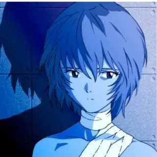 📓 Rei Ayanami Neon Genesis Evangelion Anime, Manga, Blau, Charakter, Mädchen whatsapp sticker