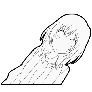 😐 anime, girl, cute, cartoon whatsapp sticker
