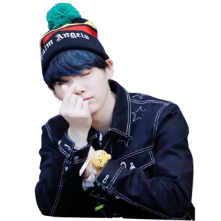 ❤️ Palm Angels kpop, muzyka, kapelusz, styl, piosenkarz, artysta telegram sticker