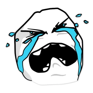 😭 crying, sad, meme, internet meme, emotional, cartoon telegram sticker