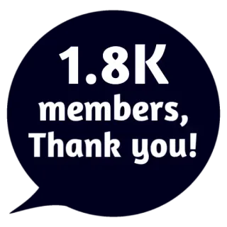 😵 1.8K
members, Thank you! membros, obrigado, comunidade, celebração, conquista telegram sticker