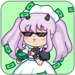 🤑 เงิน, เงินสด, ดอลลาร์, การ์ตูน, ผู้หญิง, อนิเมะ, แว่นกันแดด telegram sticker